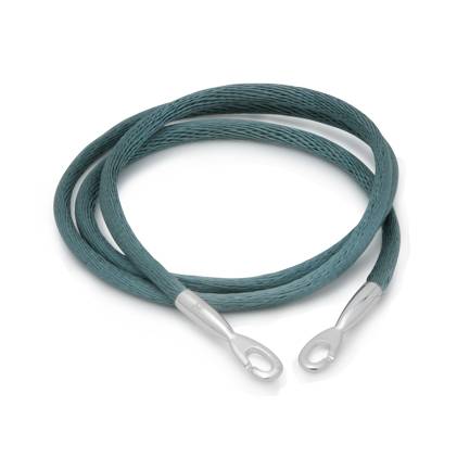 Jade Satin Rayon Cord 45Cm With Specially Designed Silver Clasp - 45Cm