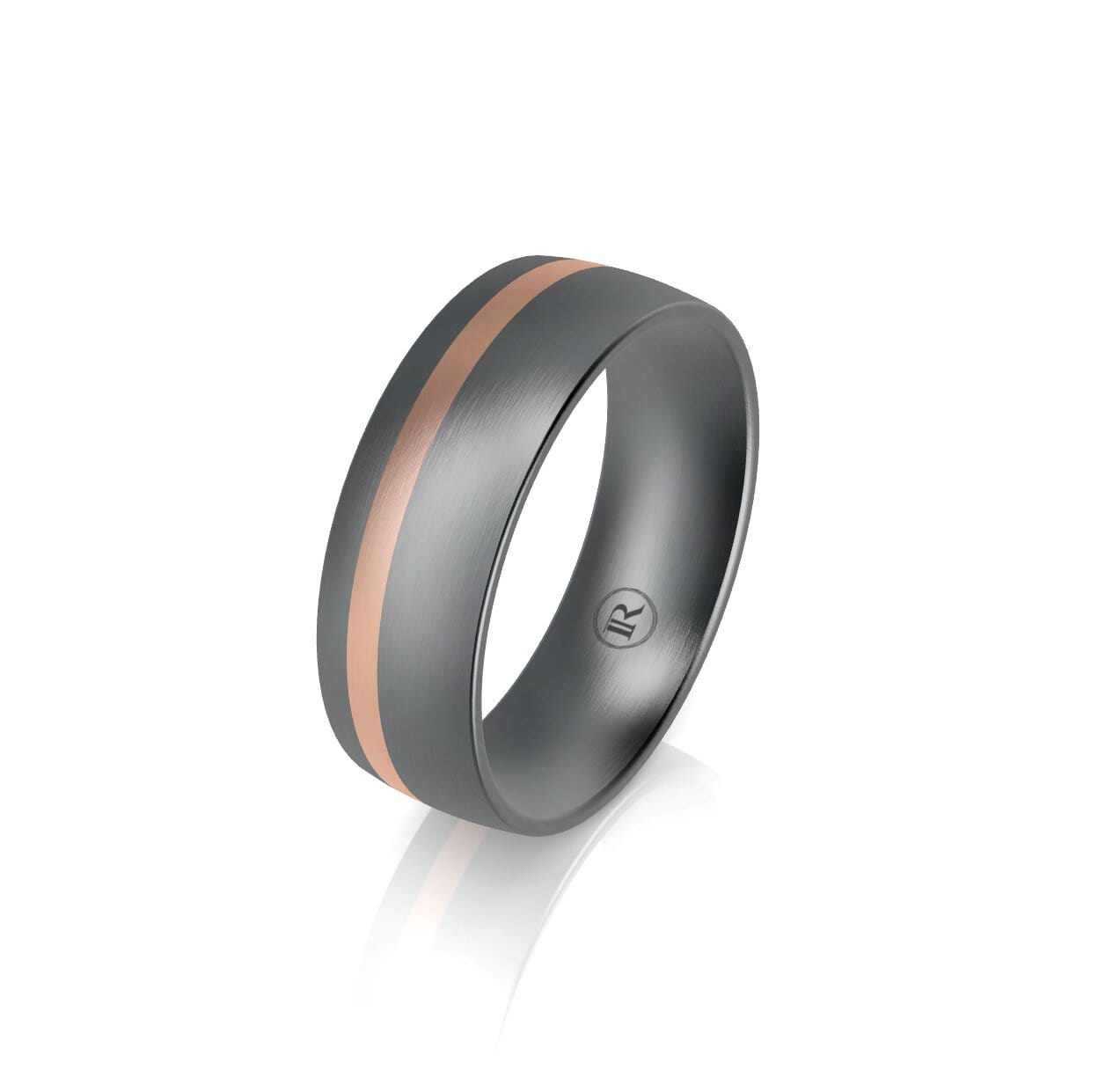 Tantalum and Rose Gold Men's Ring Style IN6001