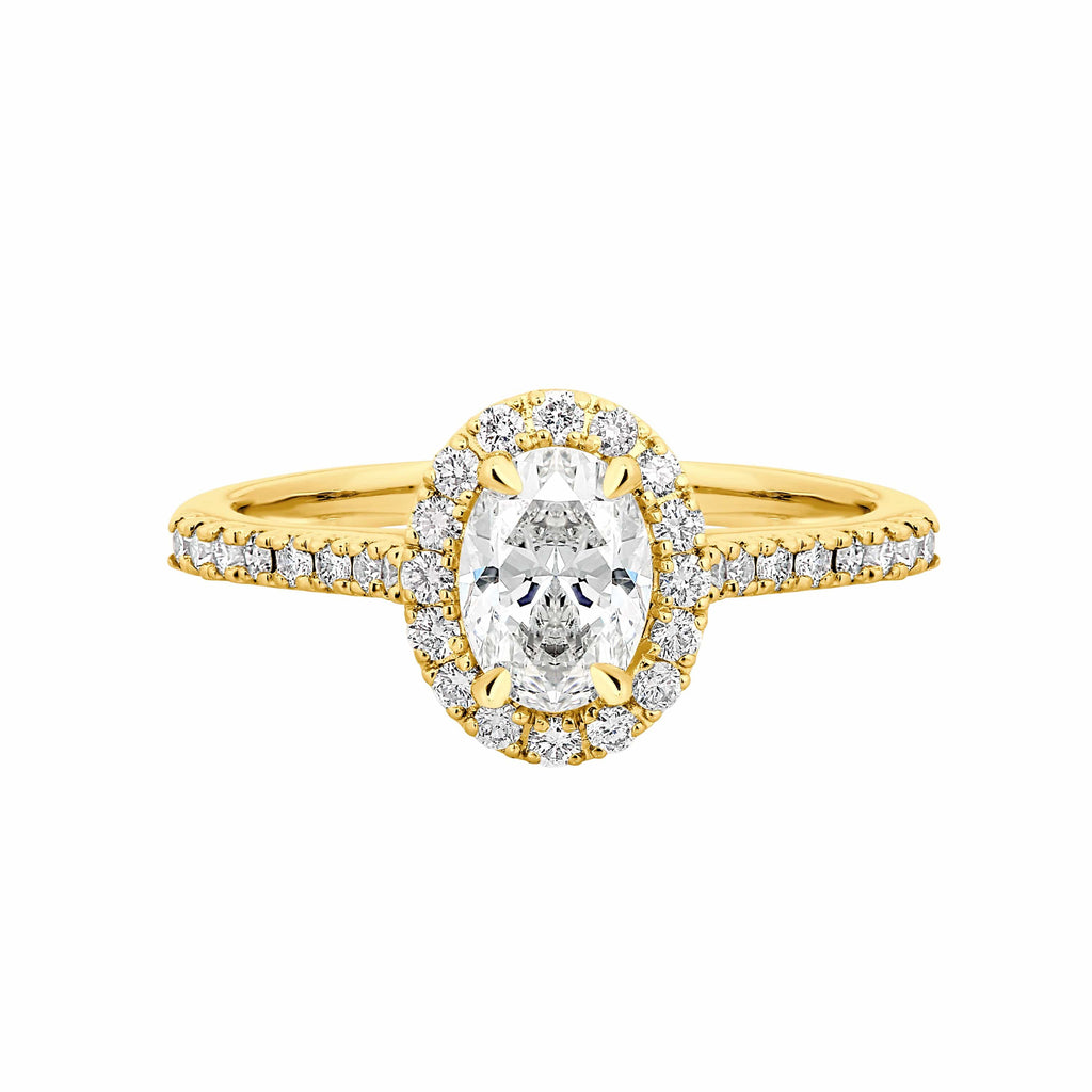 The Nova Oval Diamond Halo Engagement Ring - Matthews Jewellers