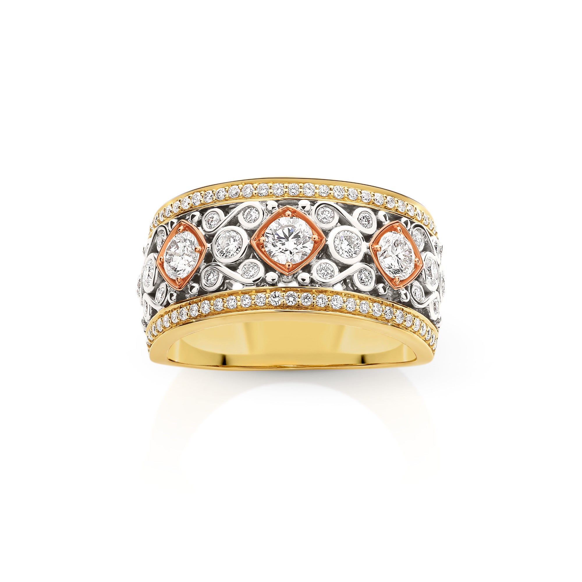 Diamond Bezel Set Dress Ring